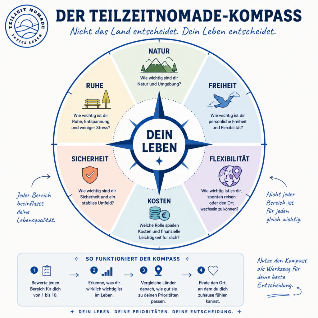 Teilzeitnomade Kompass