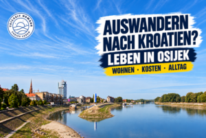 Blick auf Osijek an der Drau – Auswandern nach Kroatien abseits der Küste